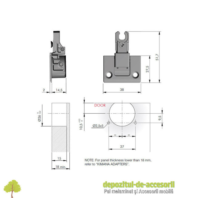 Balama KIMANA, partea de usa