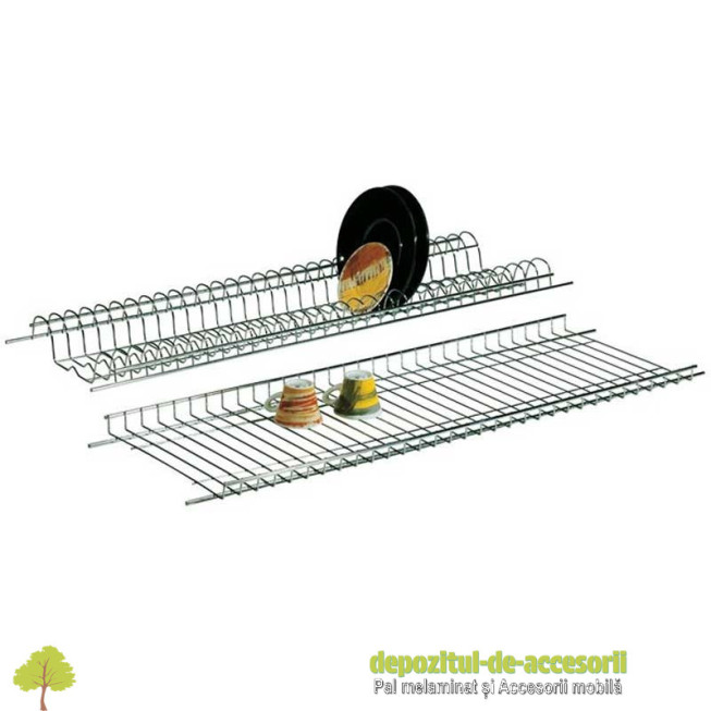 Picurător Scurgător vase cu ramă AL 600mm gri