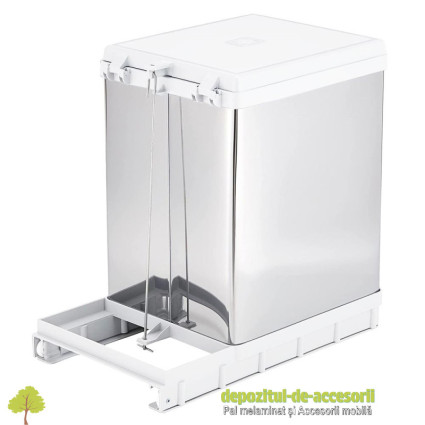 Cos de gunoi Elletipi PAI609-1 alb 1x17L autodeschidere