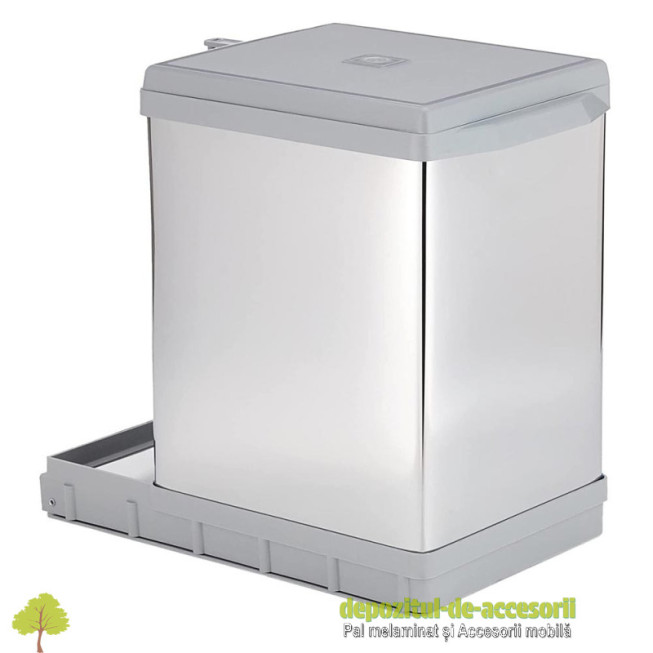 Cos de gunoi Elletipi PAI609-1 gri 1x17L autodeschidere