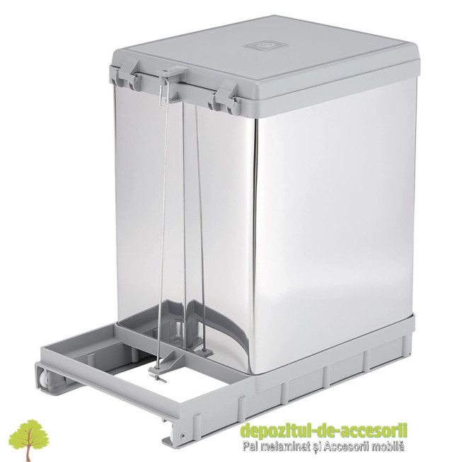 Cos de gunoi Elletipi PAI609-1 gri 1x17L autodeschidere