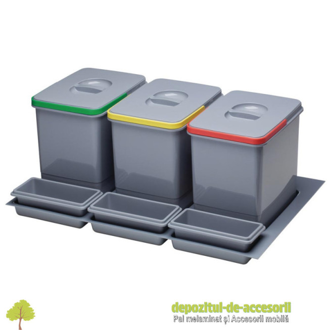 Cos de gunoi multiplu Hafele 503.63.504 3x12L corp 800mm
