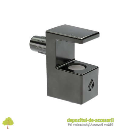 Set suport poliță sticlă GRACE 6mm negru