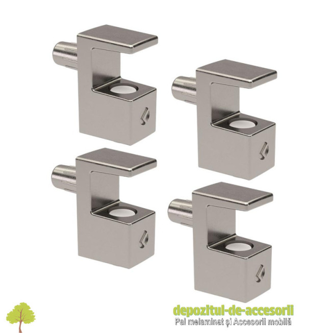 Set Suport polita sticla GRACE 6mm nichelat