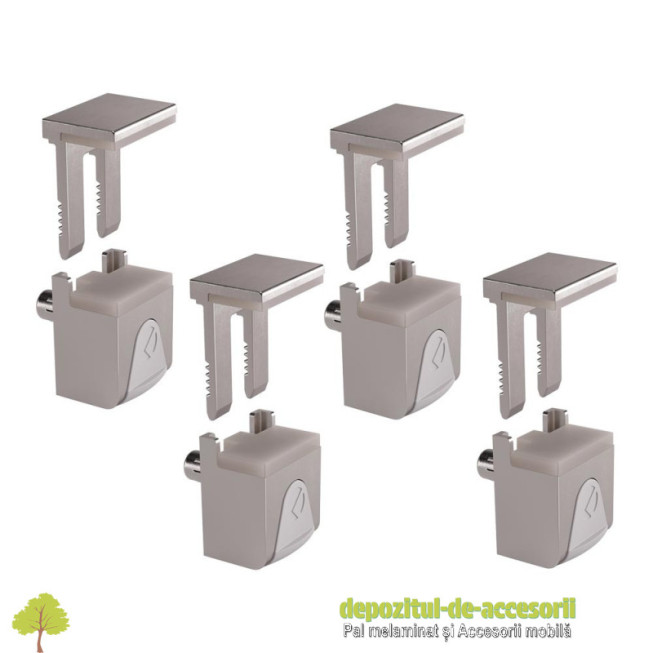 Suport pentru rafturi din sticla KUBIC gri