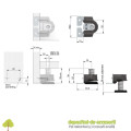 Picior nivelare INTEGRATO TECH A H20mm suruburi premontate