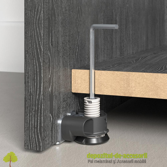Picior nivelare INTEGRATO TECH A H20mm suruburi premontate