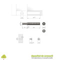 Set K PUSH TECH 20mm îngropat magnetic antracit