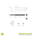 Set Push to open K PUSH TECH 37mm ascuns, buffer, alb