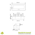 Priza retractabila KOMBIBOX 2x prize Shuco 2xUSB aluminiu