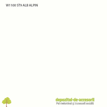 Pal melaminat Alb Aplin W1100 ST9 EGGER