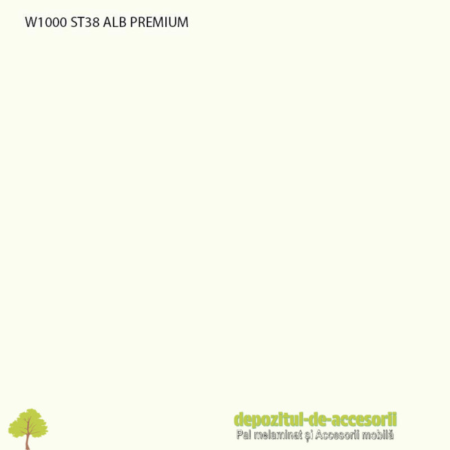 Pal melaminat Alb Premium W1000 ST38 Egger