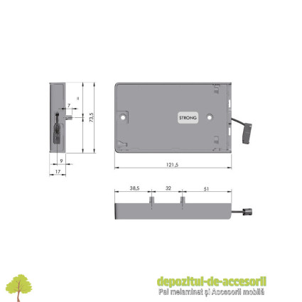 Sistem deschidere usi KIARO EASY STRONG gri