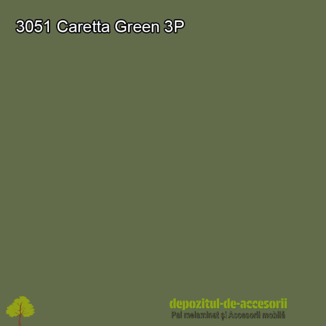 Panou MDF Caretta Green 3051 X2 FETE 3P AGT super mat