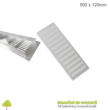 Grilă de aerisire 120 x 500mm aluminiu