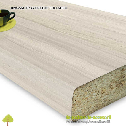 Blat de bucătărie 1098-SM TRAVERTINE TIRAMISU 38x600x4100mm