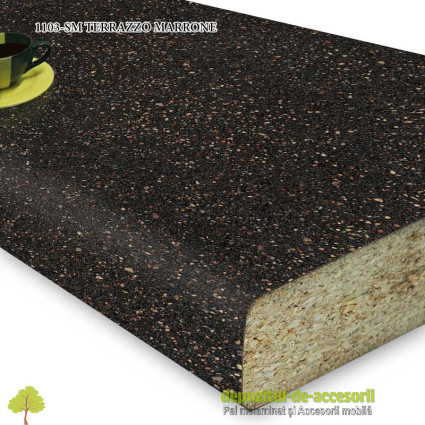 Blat de bucătărie 1103-SM TERRAZZO MARRONE 38x600x4100mm