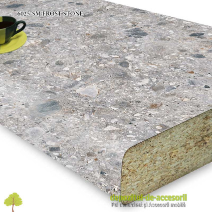 Blat de bucătărie mat 6025-SM FROST STONE 38x600x4100mm