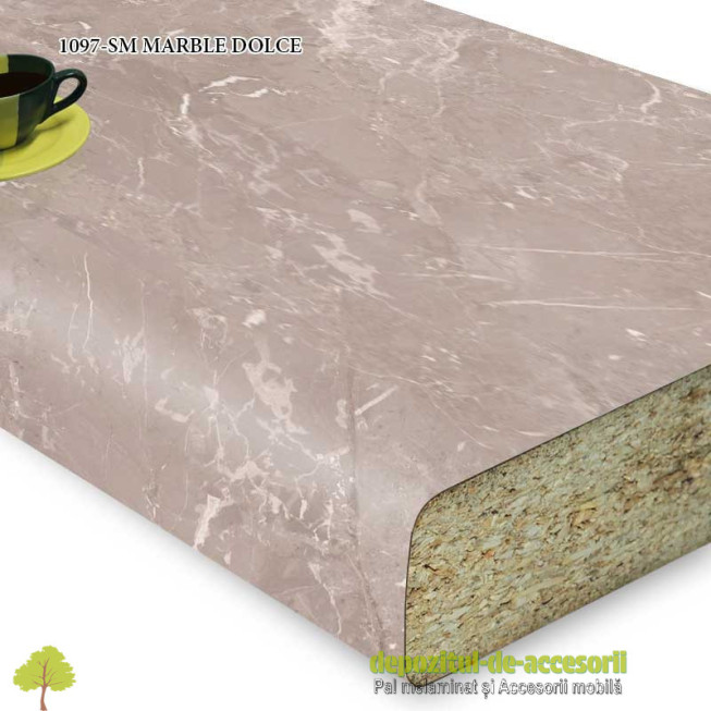 Blat bucătărie 1097-SM MARBLE DOLCE 38x600x3050 Krono Swiss