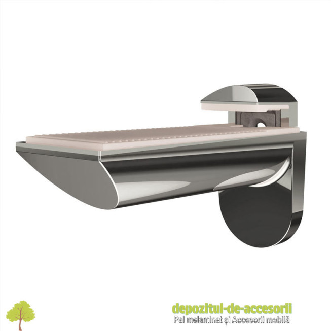 Set 2 x Suport rafturi KAIMAN cromat pentru sticlă sau lemn 8-40mm