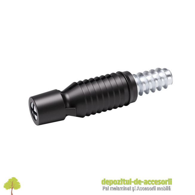 Set 20 x Diblu asamblare euroșurub L35 Ø8,8mm, negru