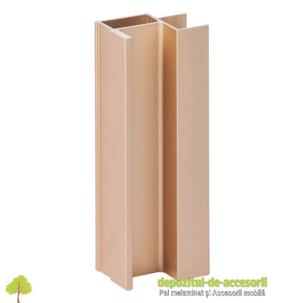 Profil maner ADOOR EASY U-18 auriu, 18 mm, din aluminiu