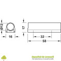Suport pentru întrerupător cu senzor pentru uşă, Suport din plastic pentru intrerupător modular cu senzor.