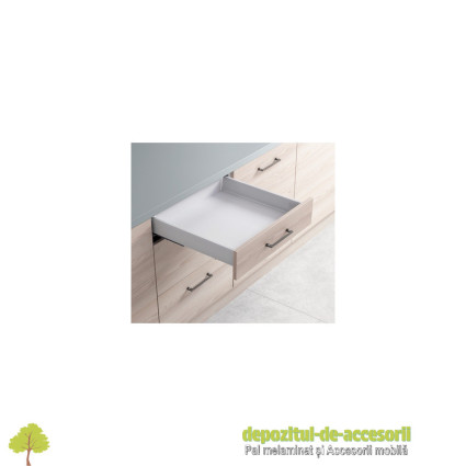 Sertar Hafele Matrix Box S35 laterala 16-84 mm, mecanism amortizare si autoinchidere integrat