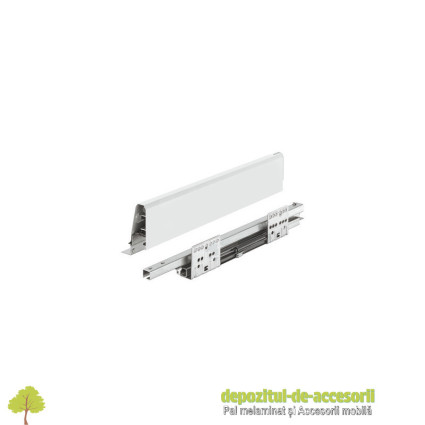 Sertar Hafele Matrix Box S35 laterala 16-84 mm, mecanism amortizare si autoinchidere integrat