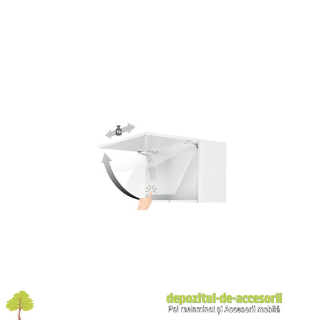 MAXI, set complet mecanism pentru usi rabatabile din lemn sau rame din aluminiu, din lemn sau rame din aluminiu