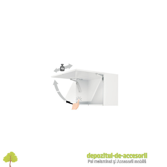 MAXI, set complet mecanism pentru usi rabatabile din lemn sau rame din aluminiu, din lemn sau rame din aluminiu