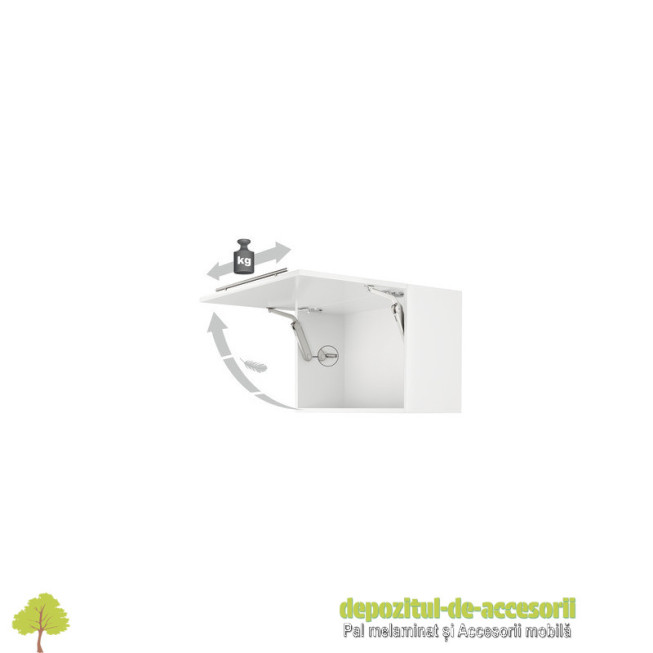 MAXI, set complet mecanism pentru usi rabatabile din lemn sau rame din aluminiu, din lemn sau rame din aluminiu
