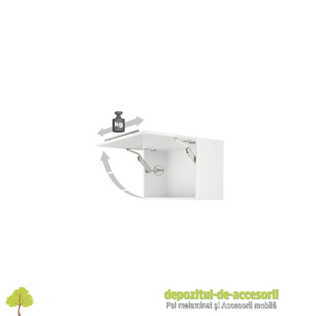 MAXI, set complet mecanism pentru usi rabatabile din lemn sau rame din aluminiu, din lemn sau rame din aluminiu