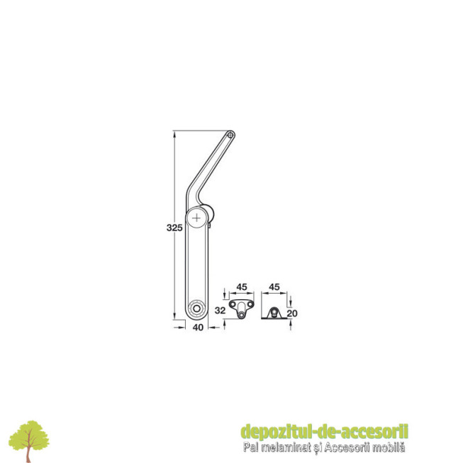 MAXI, set complet mecanism pentru usi rabatabile din lemn sau rame din aluminiu, din lemn sau rame din aluminiu