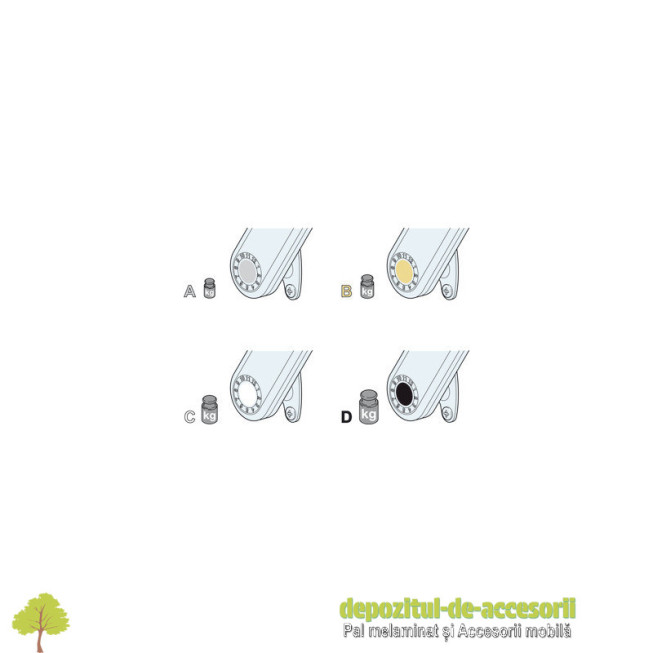 MAXI, set complet mecanism pentru usi rabatabile din lemn sau rame din aluminiu, din lemn sau rame din aluminiu