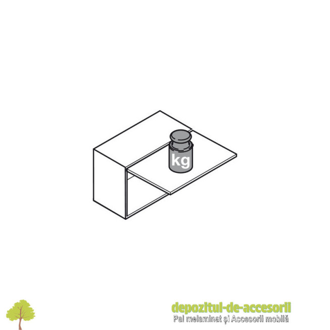MAXI, set complet mecanism pentru usi rabatabile din lemn sau rame din aluminiu, din lemn sau rame din aluminiu