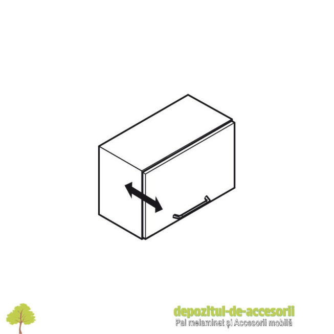 MAXI, set complet mecanism pentru usi rabatabile din lemn sau rame din aluminiu, din lemn sau rame din aluminiu