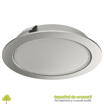 Spot rotund Hafele Loox LED 2047, montaj incastrat sau aplicat, sistem 12 V, fara puncte luminoase
