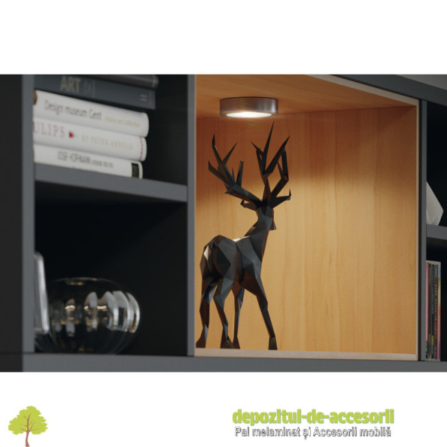 Spot rotund Hafele Loox LED 2047, montaj incastrat sau aplicat, sistem 12 V, fara puncte luminoase