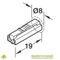 Cablu pentru alimentare banda LED Loox5, latime 8 mm, sistem 12 V, conector alimentare 5 A