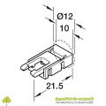 Cablu pentru alimentare banda LED Loox5, latime 8 mm, sistem 12 V, conector alimentare 5 A