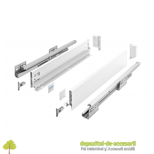 Sertar AXISPRO tip TANDEMBOX-H84mm, L350mm alb