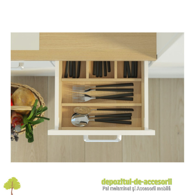 Sertar AXISPRO tip TANDEMBOX-H84mm, L350mm alb
