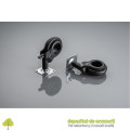 Rola STRADA 60mm, cu frana, neagra