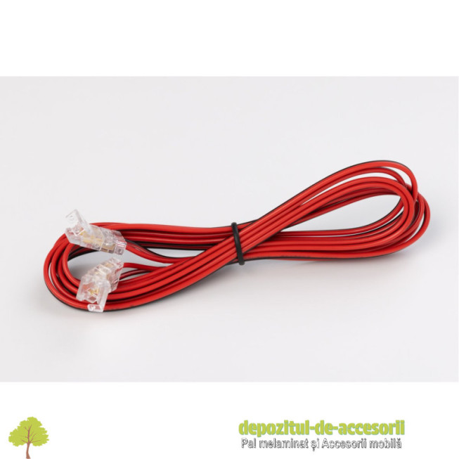 Conector colt L 90grade pentru banda COB 8mm, cu cablu 2m
