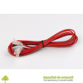 Conector colț L 90° pentru bandă COB 8mm, cu cablu 2m