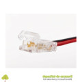 Conector colt L 90grade pentru banda COB 8mm, cu cablu 2m