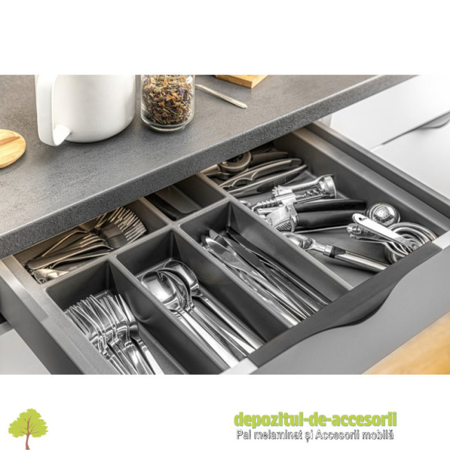 Organizator tacamuri AXISSPACE, corp 500mm, antracit