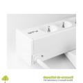 Priza incorporabila NICO, 3x Schuko, 2x USB, alb