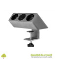 Priza incorporabila SOFT, 2x Schuko, 2x USB, argintiu